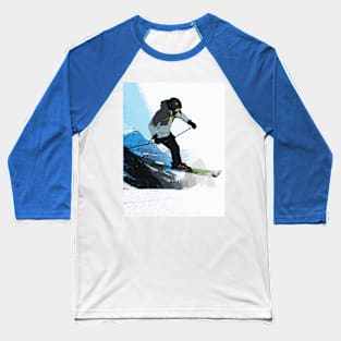 Livin' It! - Downhill Skier Baseball T-Shirt